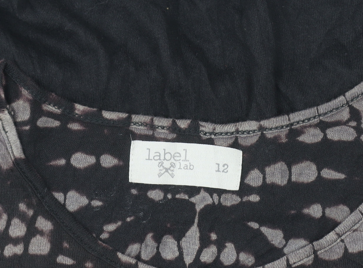 Label Lab Womens Black Tie Dye Sleeveless Camisole Top Size 12