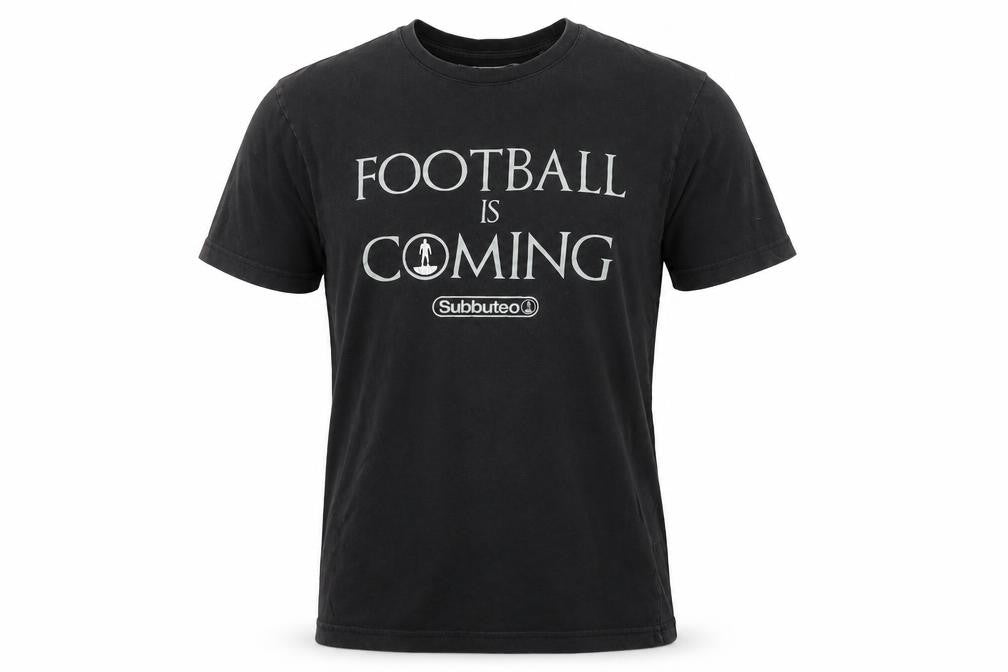 Tu Subbuteo Men's Black L Graphic Football Sports T-Shirt