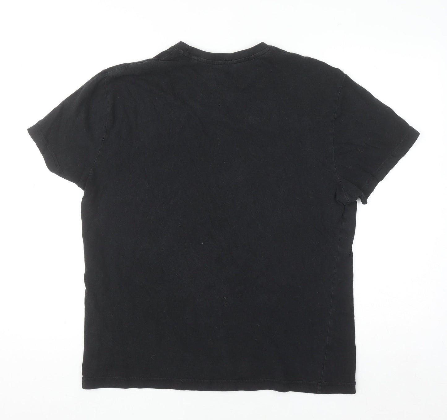Tu Subbuteo Men's Black L Graphic Football Sports T-Shirt