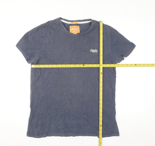 Superdry Men's Blue Vintage Orange Label T-Shirt Size L