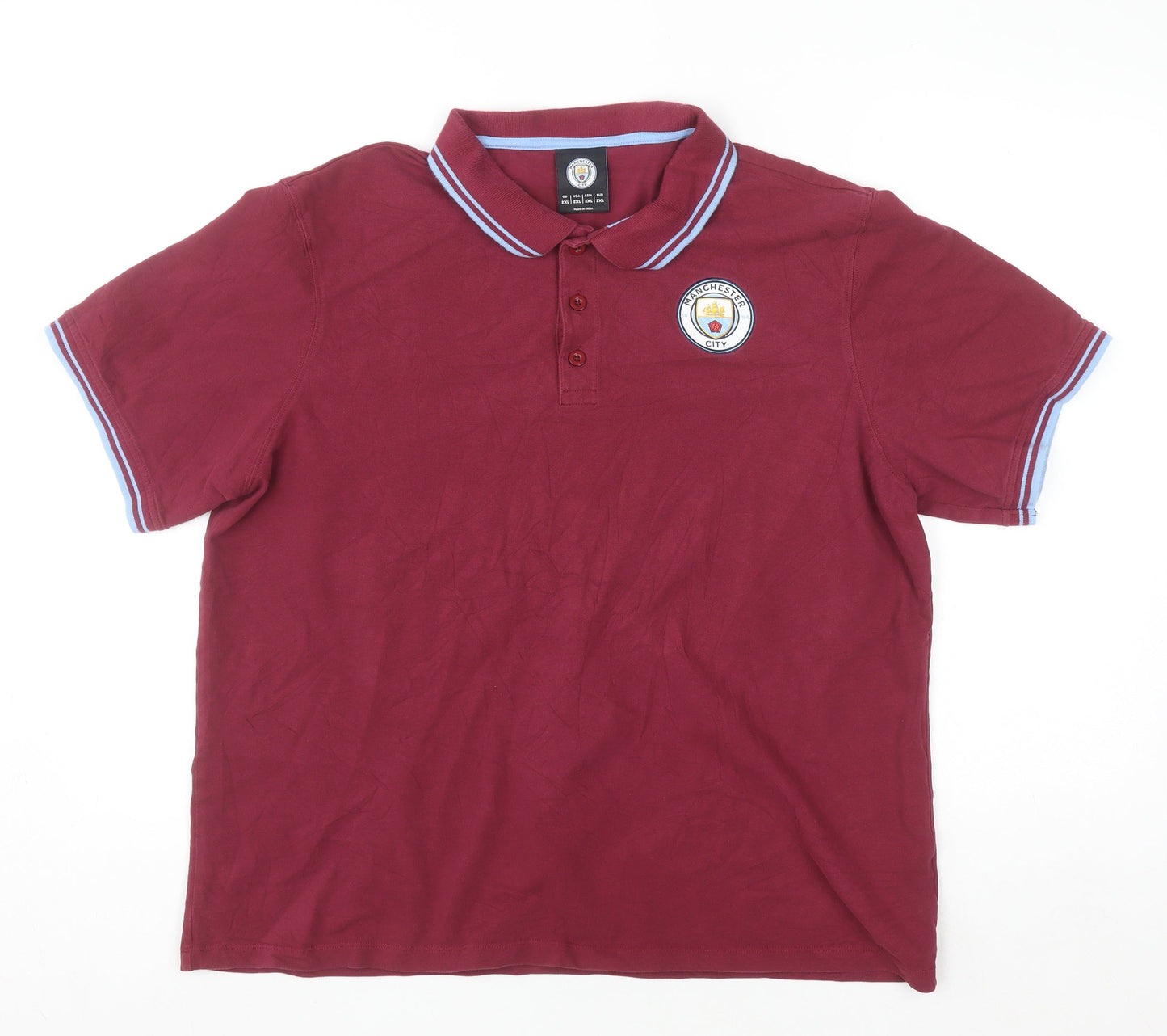Manchester City Men’s Burgundy Polo Shirt 2XL Cotton Fanatics