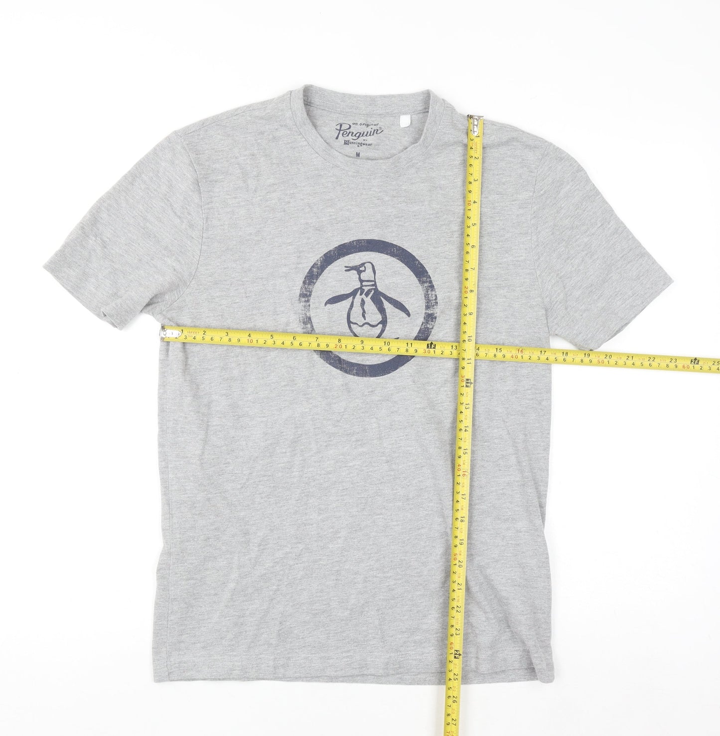 Original Penguin by Munsingwear Grey Crew Neck Men's T-Shirt Size M