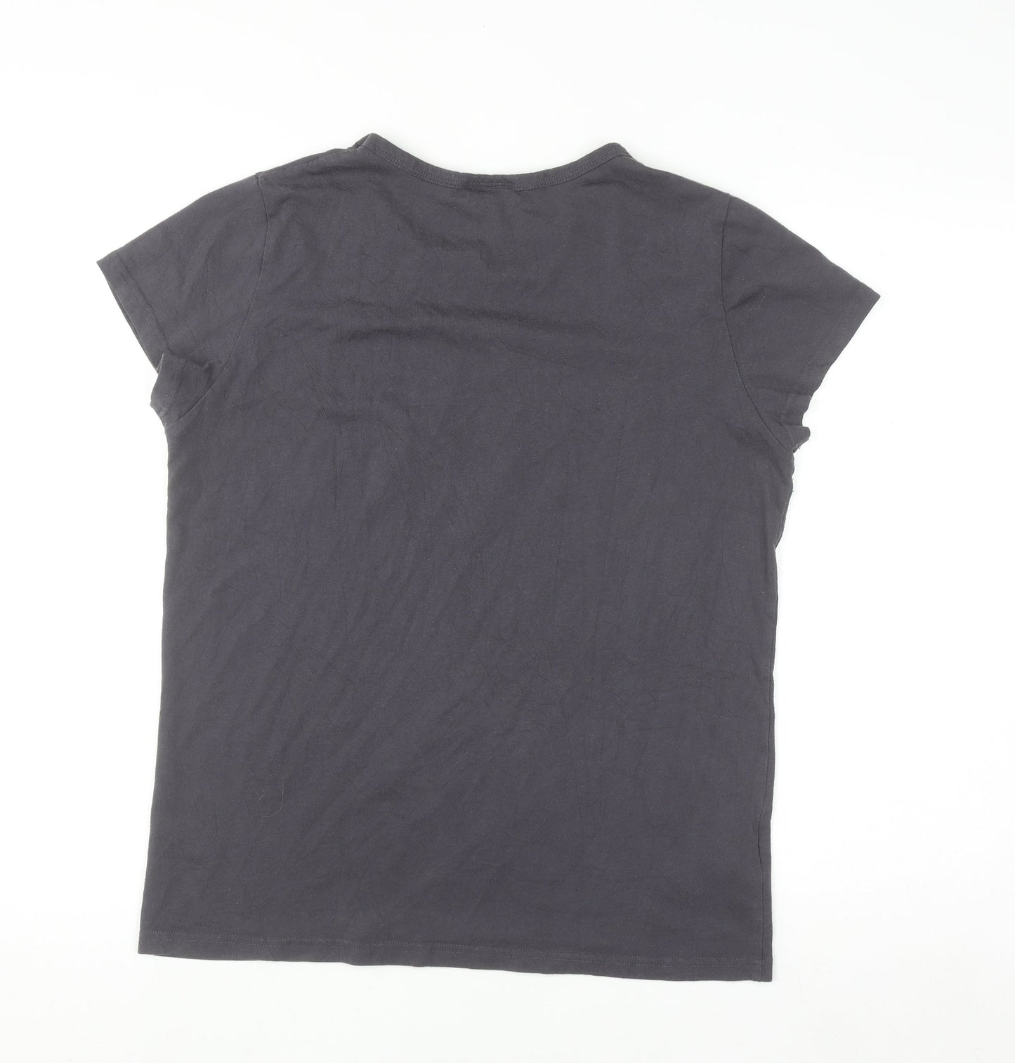 Jurassic World Women's Black T-Shirt Size 16 Movie Logo Cotton Blend