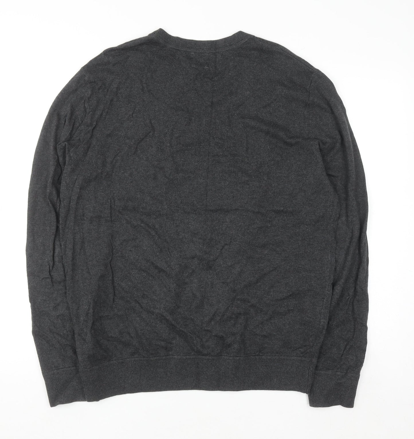 GAP Men’s Grey Cotton Crew Neck Pullover Jumper Size L