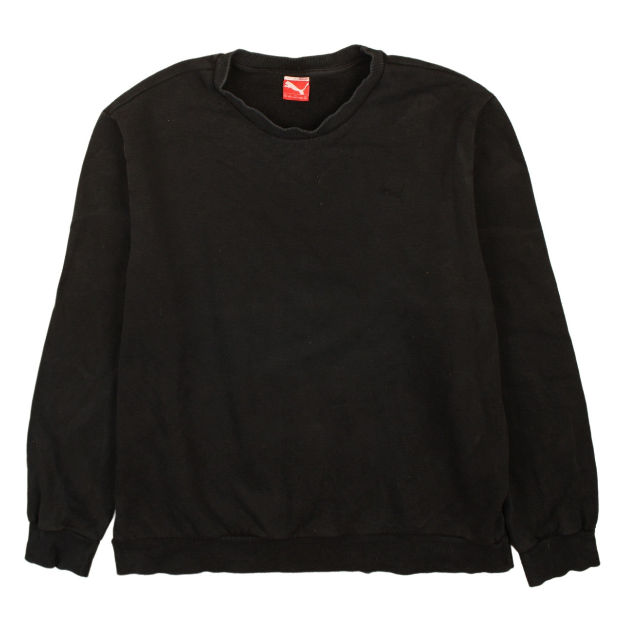 Puma Mens Black 2XL Pullover Sweatshirt Crew Neck Fleece Top