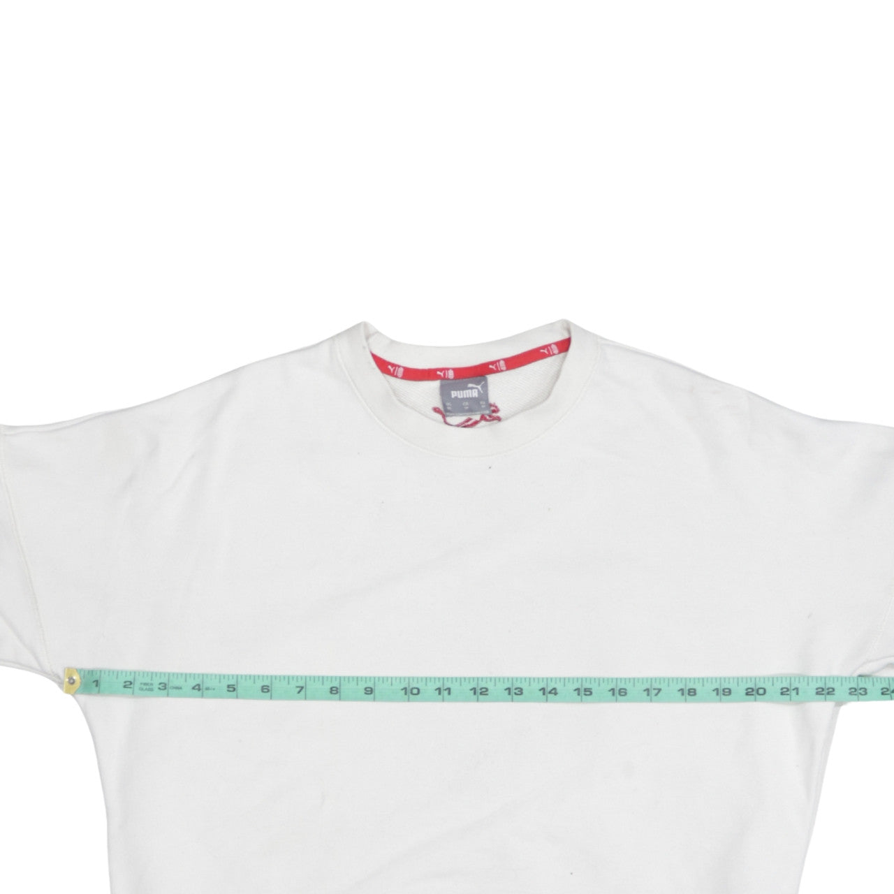 Puma Men's White Crew Neck Pullover Sweatshirt XS