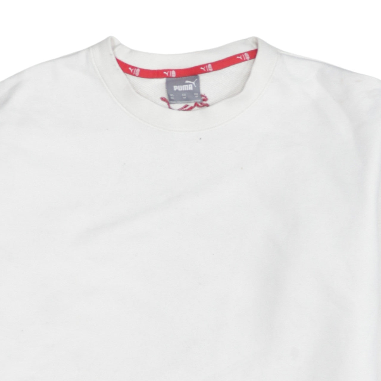 Puma Men's White Crew Neck Pullover Sweatshirt XS