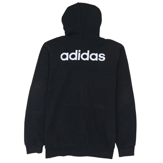 Adidas Teens Black Full Zip Hoodie XL Logo Sportswear
