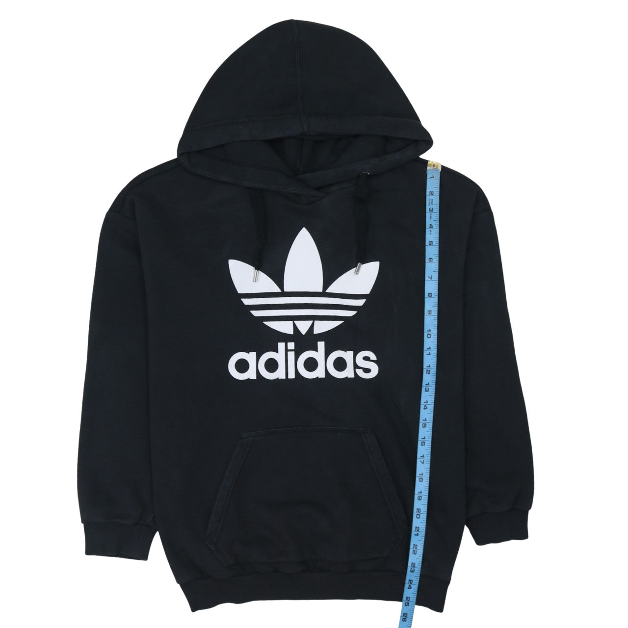Adidas Men's Black Trefoil Pullover Hoodie Size S