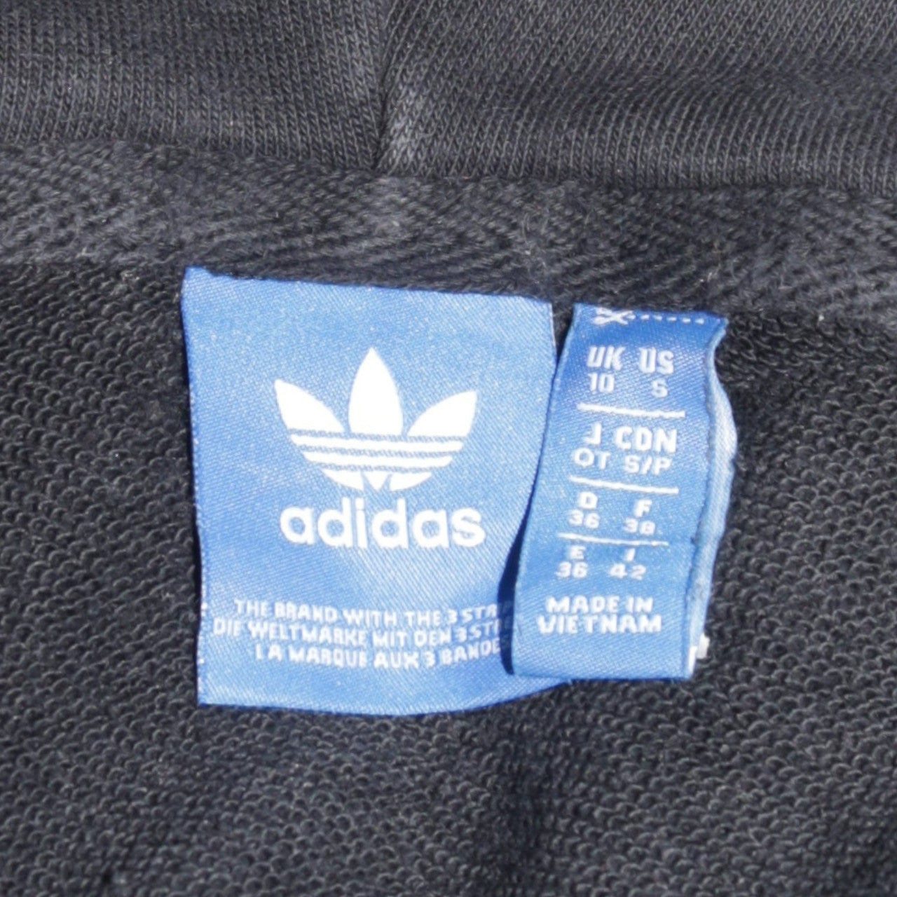 Adidas Men's Black Trefoil Pullover Hoodie Size S