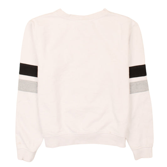 Fila Men's White Grey Logo Crew Neck Sweatshirt Size S