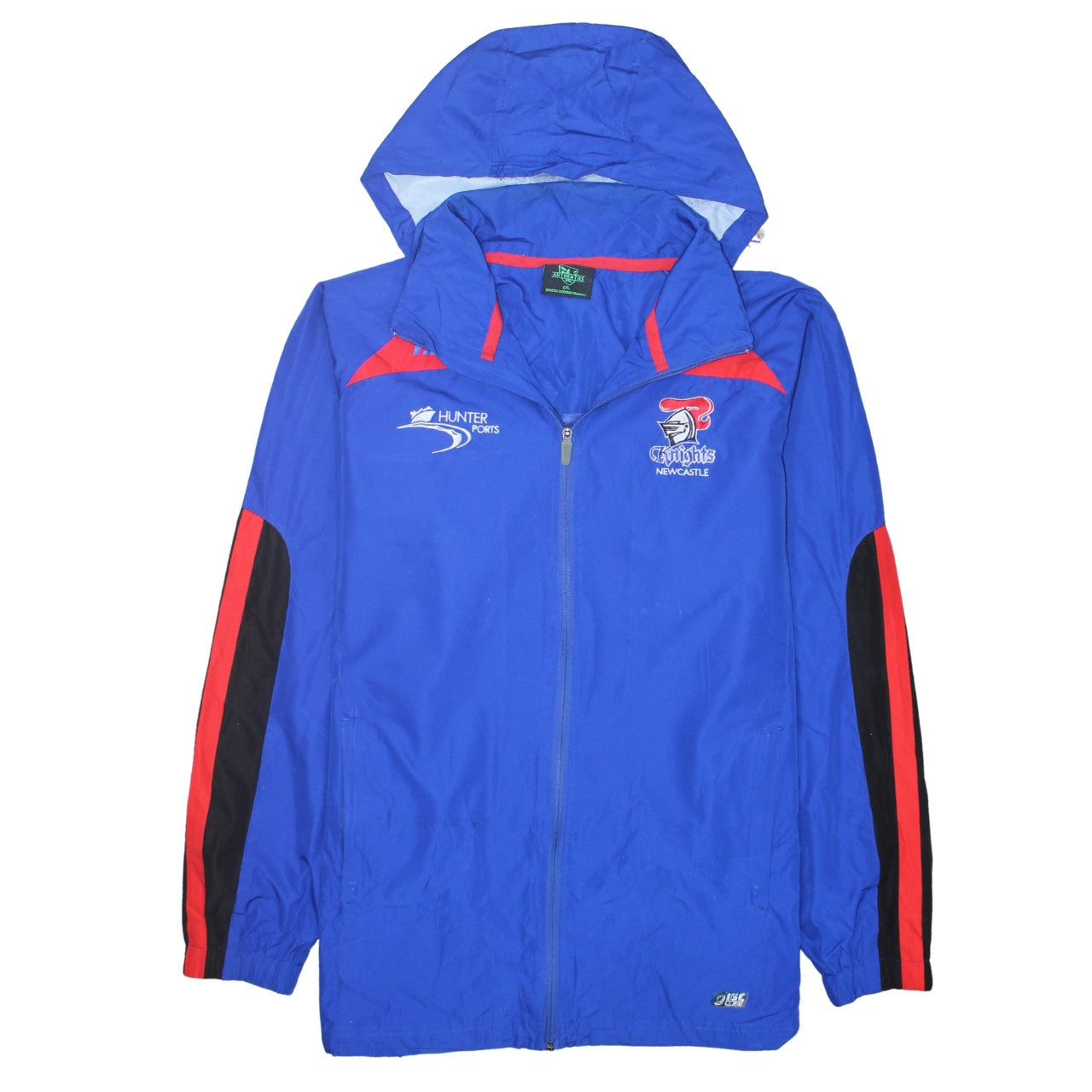 NRL Authentics Men's Blue 2XL Newcastle Knights Hooded Windbreaker Jacket