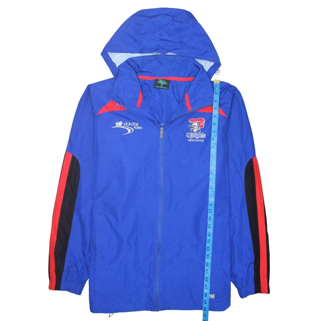 NRL Authentics Men's Blue 2XL Newcastle Knights Hooded Windbreaker Jacket