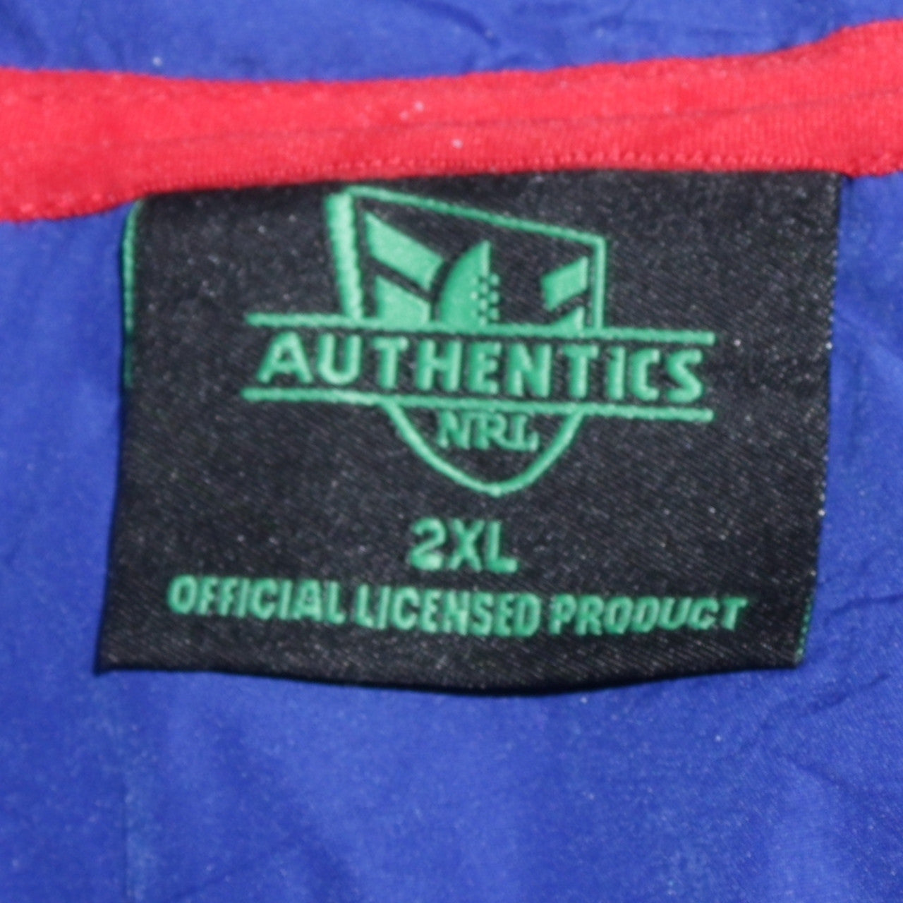 NRL Authentics Men's Blue 2XL Newcastle Knights Hooded Windbreaker Jacket