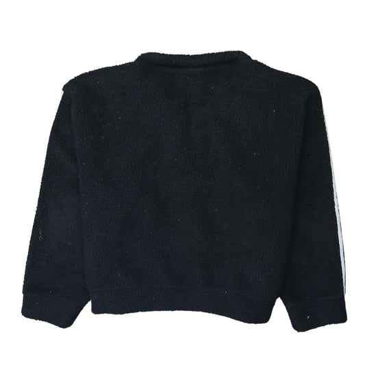 Adidas Womens Black M 1/2 Zip Fleece Sweatshirt Pullover