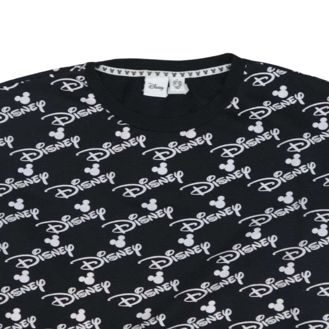 Disney Womens Black XL Crew Neck Pullover Sweatshirt Mickey Logo Print
