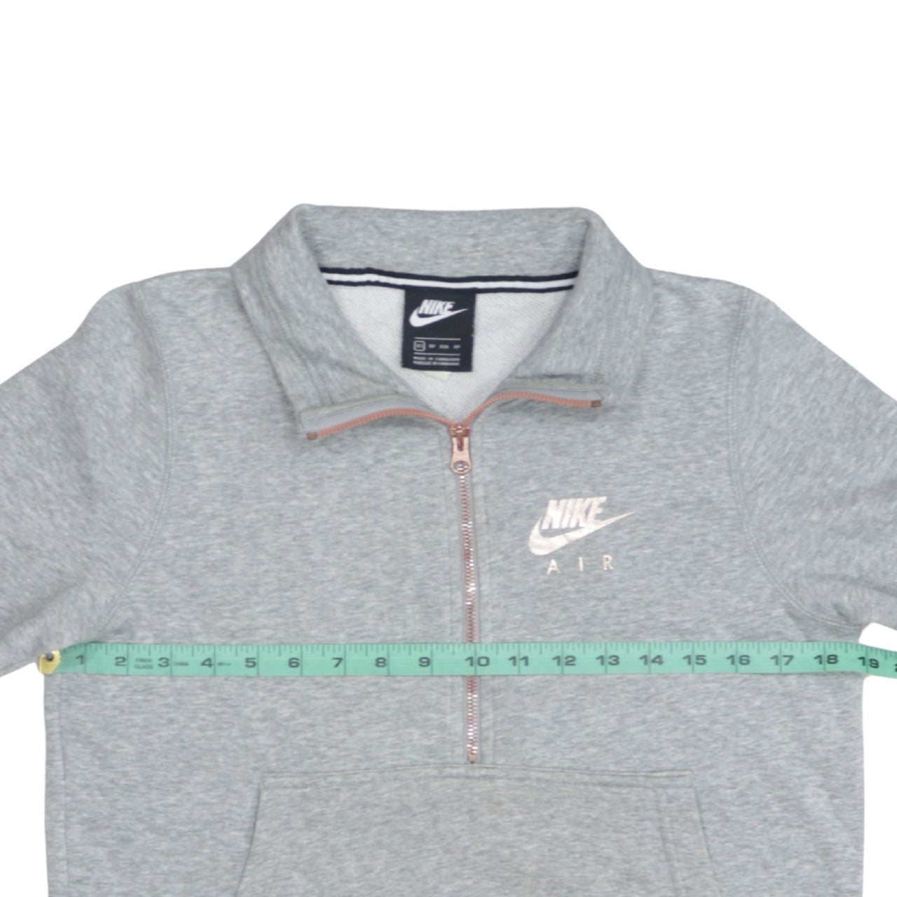 Nike Air Women's Grey 1/4 Zip Pullover Sweatshirt XS