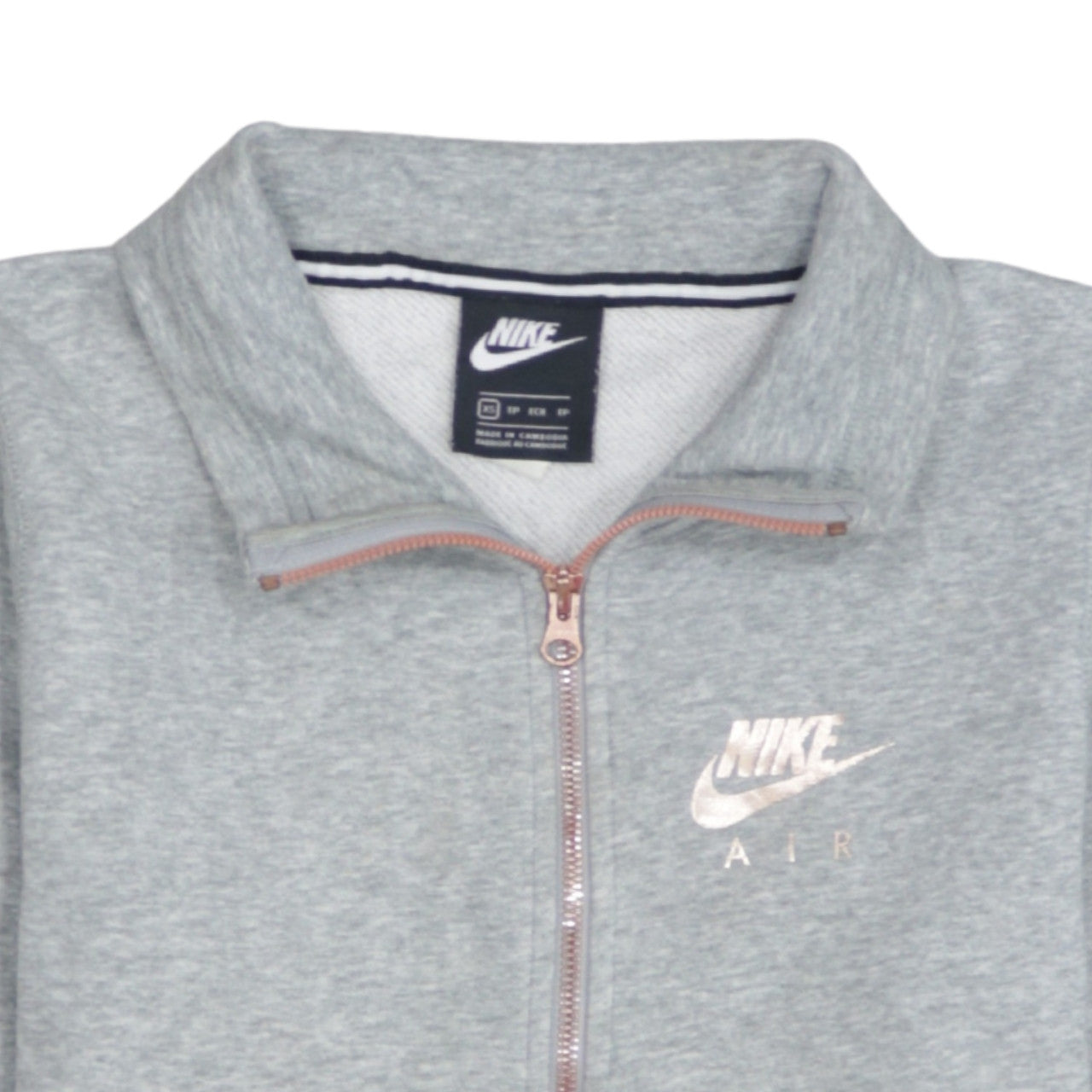 Nike Air Women's Grey 1/4 Zip Pullover Sweatshirt XS