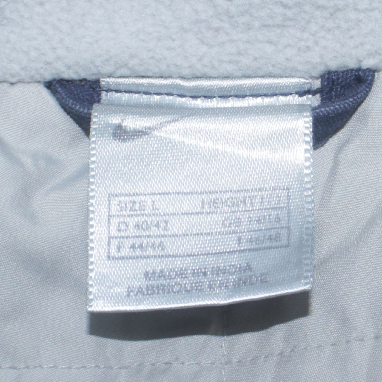 Nike Men's Blue Hooded Parka Coat Size L Full Zip Cotton Blend