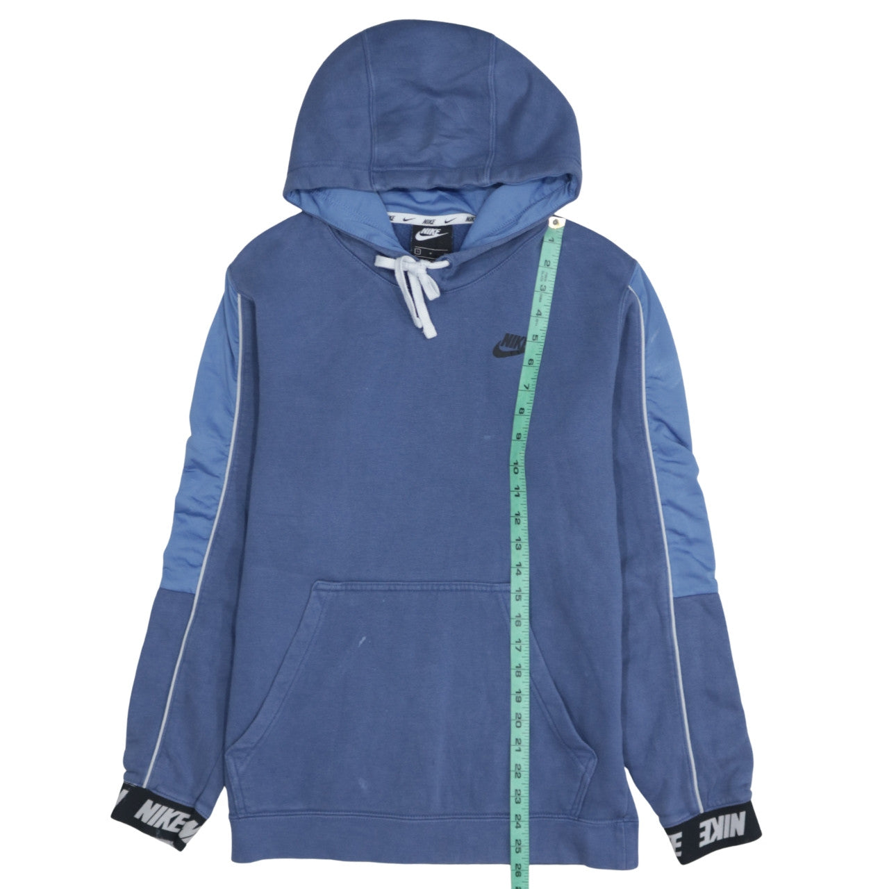 Nike Men's Blue Pullover Hoodie Small Logo Fleece Sweatshirt