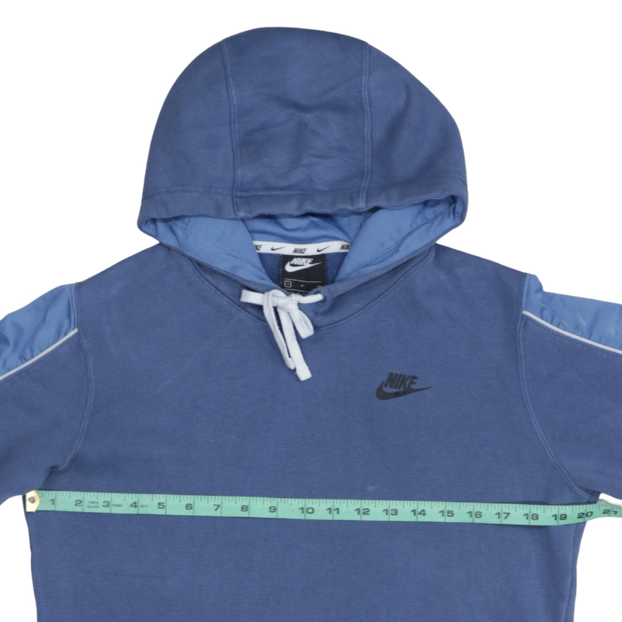 Nike Men's Blue Pullover Hoodie Small Logo Fleece Sweatshirt