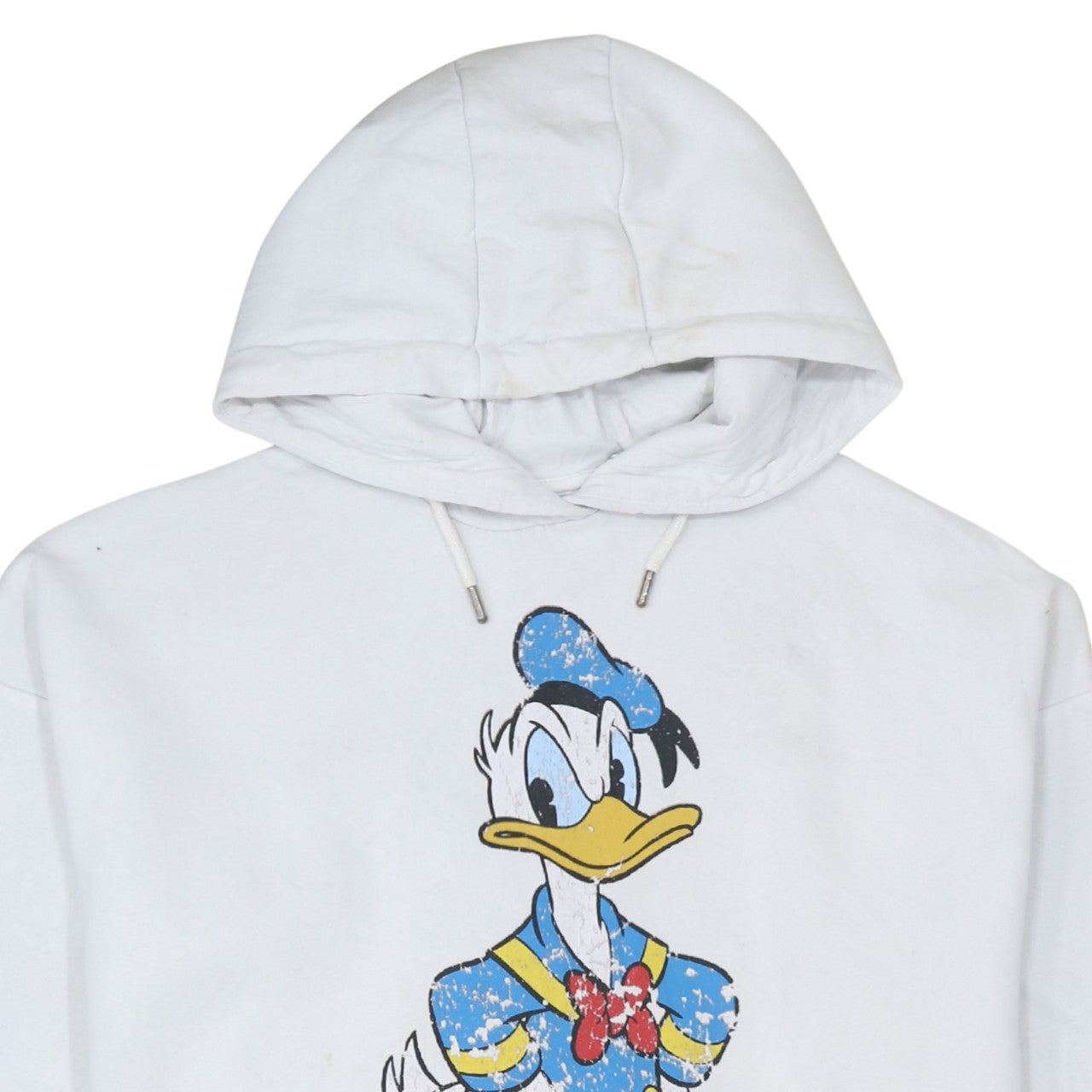 Disney Mickey And Friends White Donald Duck Unisex Hoodie Small