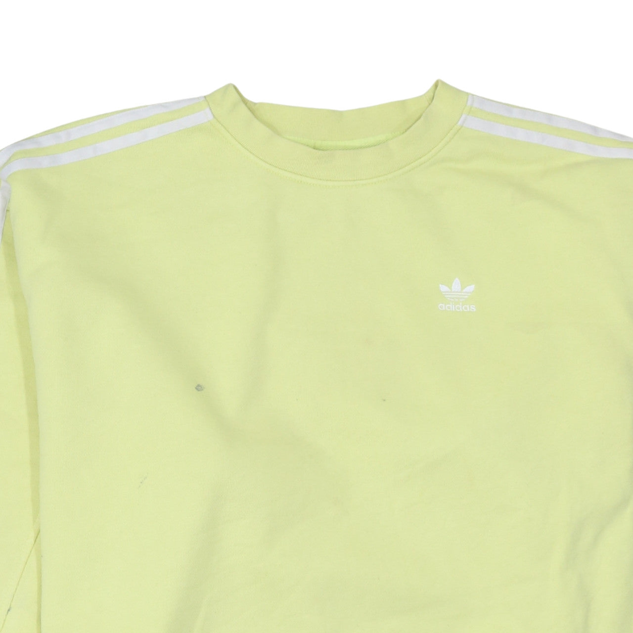 Adidas Women Yellow Crew Neck Pullover Sweatshirt Size 10