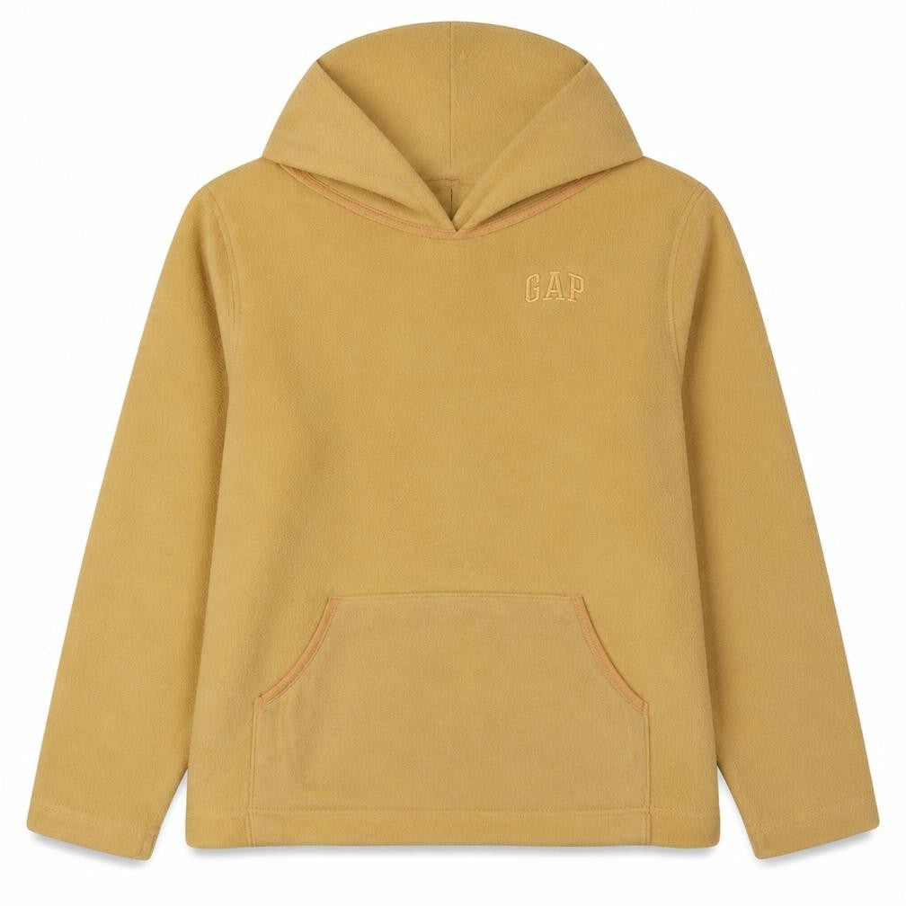 Front view of Gap Women Beige Pullover Hoodie Fleece Lined, size L
