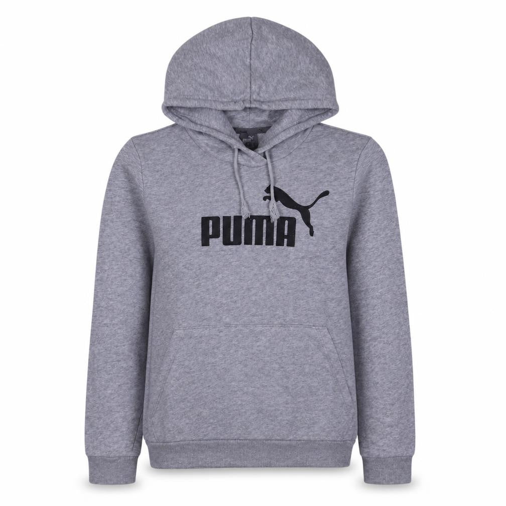 Puma Women Grey Pullover Hoodie Size 10 Logo Casual Sweatshirt