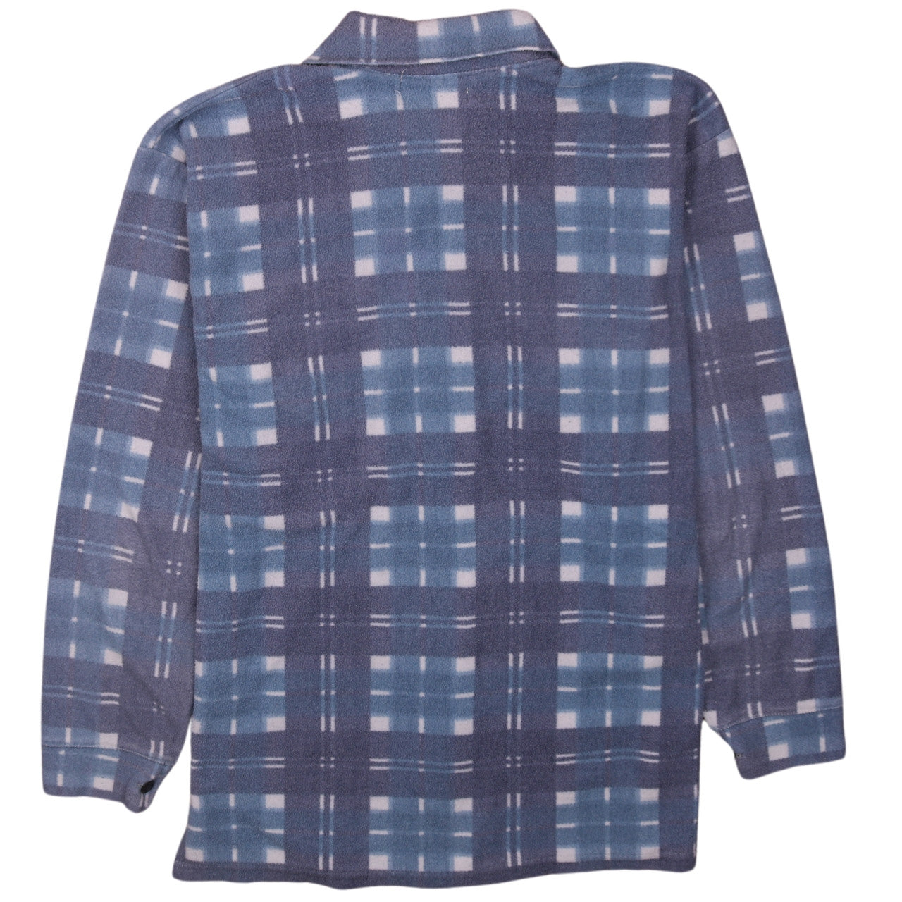 New Castle Men's Blue Check Fleece Lined Button Jacket L