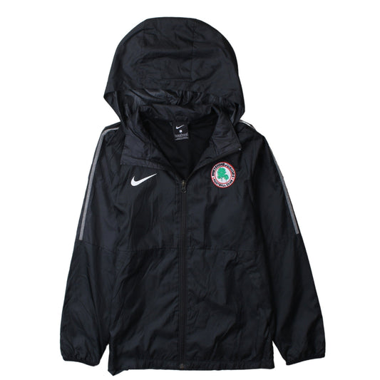 Nike Boys Black Hooded Windbreaker Jacket 12-13 Years Football Zip Coat