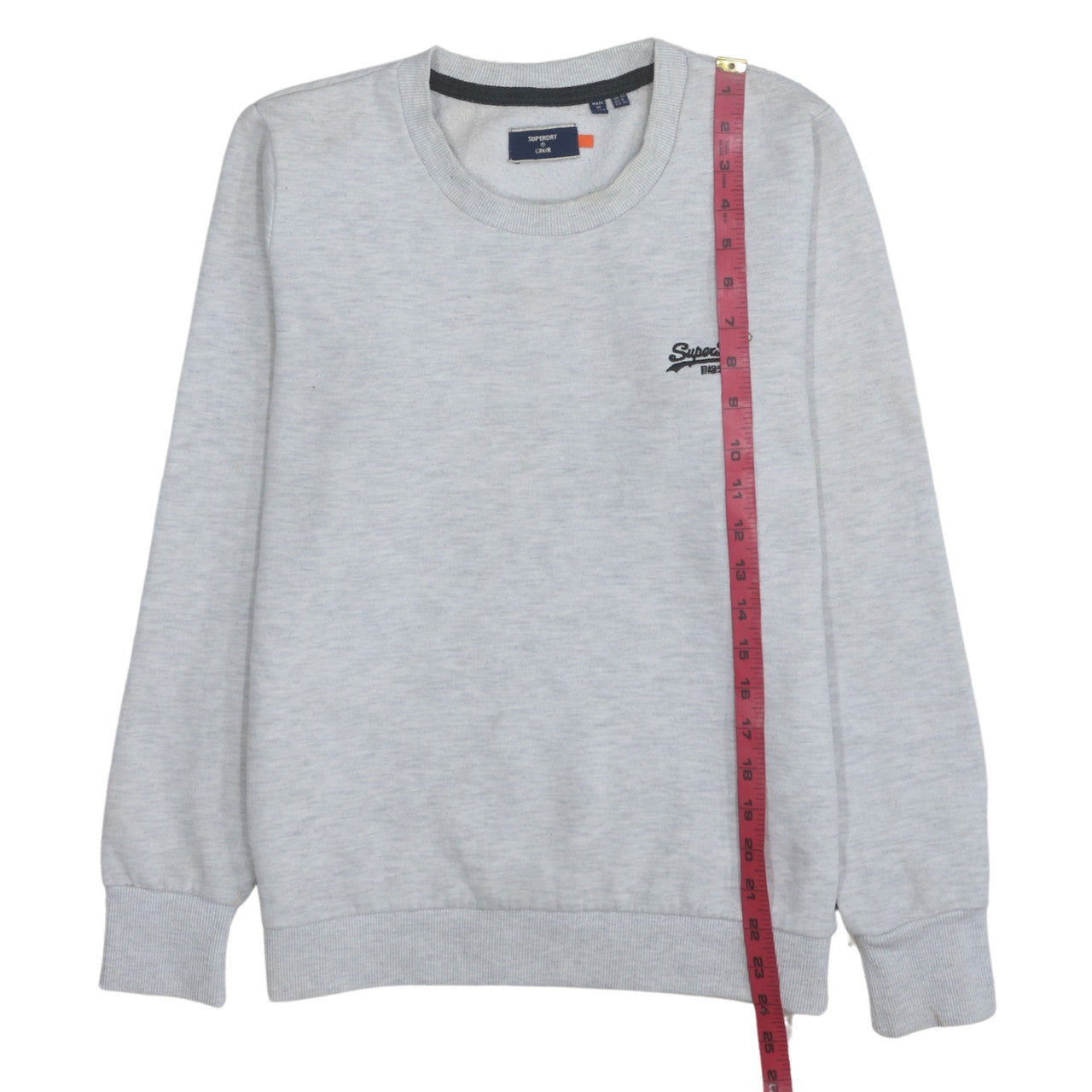 Superdry Womens Grey Crew Neck Pullover Sweatshirt Size 12