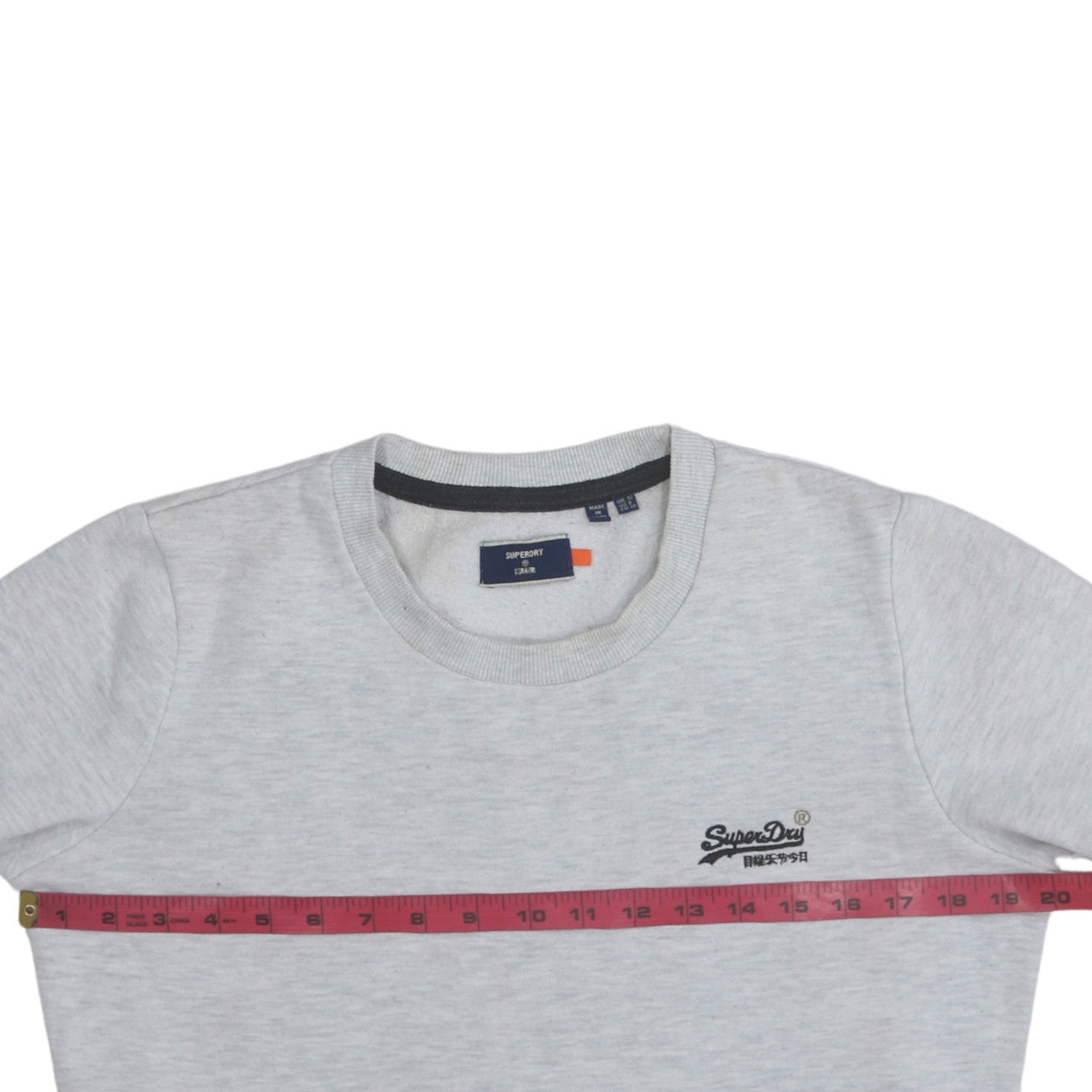 Superdry Womens Grey Crew Neck Pullover Sweatshirt Size 12