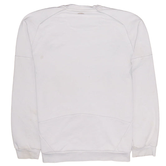 Adidas Men's White Crew Neck Long Sleeve Sports Sweatshirt Size M