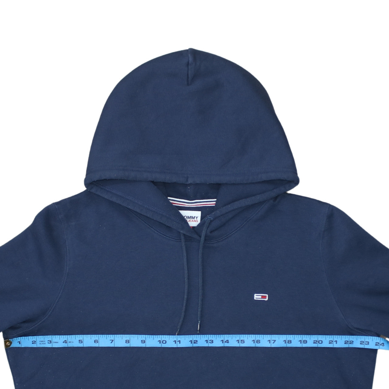 Tommy Jeans Men's Blue XL Pullover Hoodie Cotton Blend