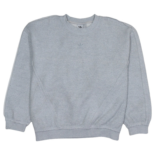 Adidas Women Grey Crew Neck Pullover Sweatshirt Size 12