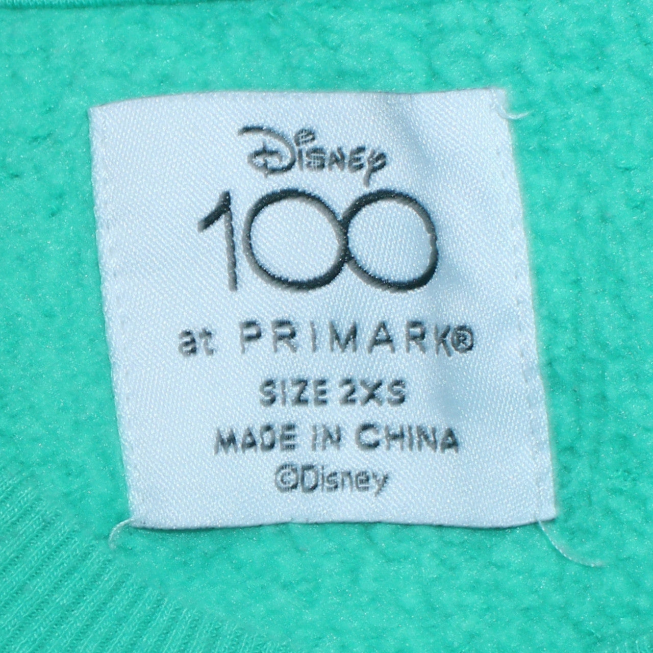 Disney 100 at Primark Women's Green Mickey & Pluto Sweatshirt 2XS