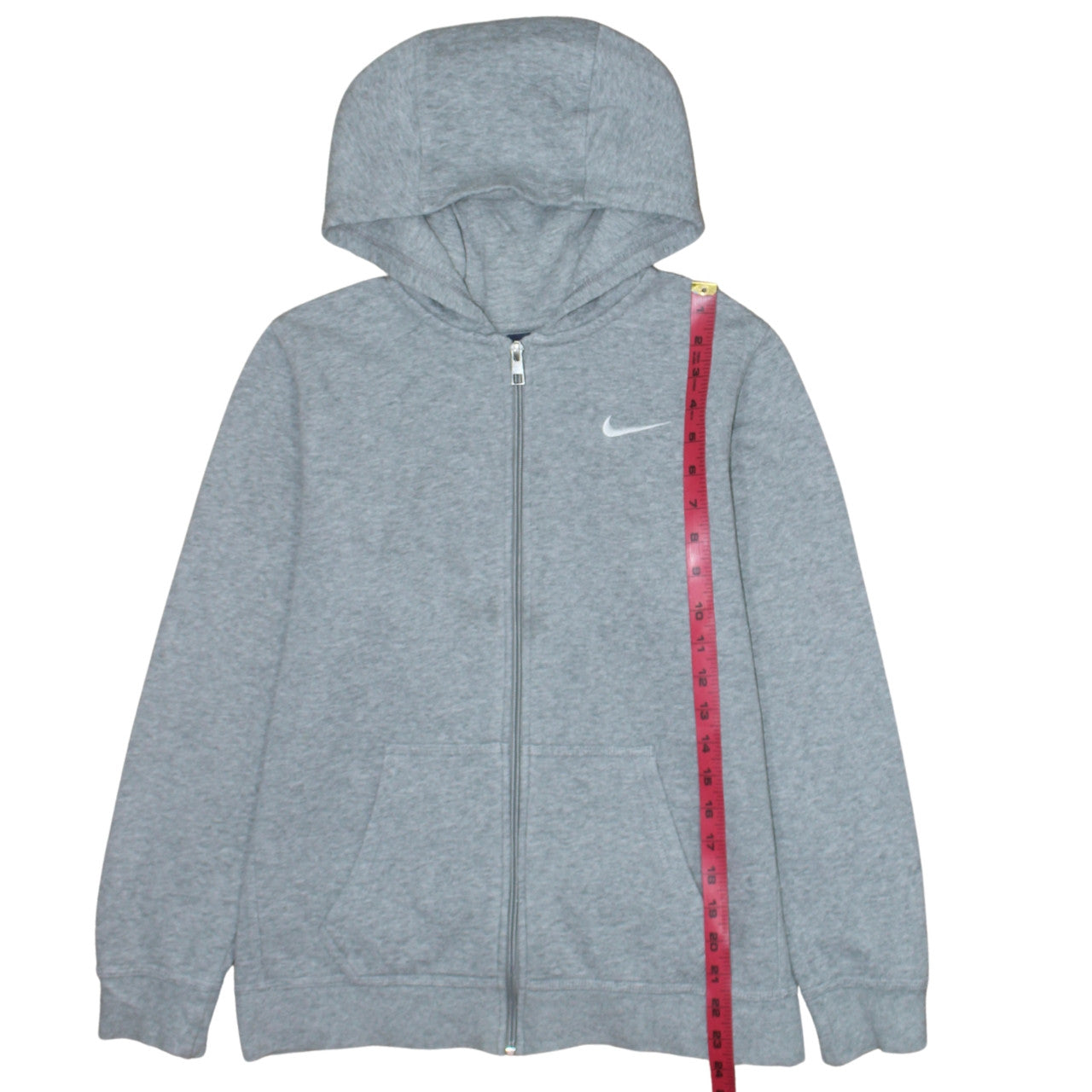 Nike Boys Grey Full Zip Hoodie XL 13-15 Years Hooded Sweatshirt