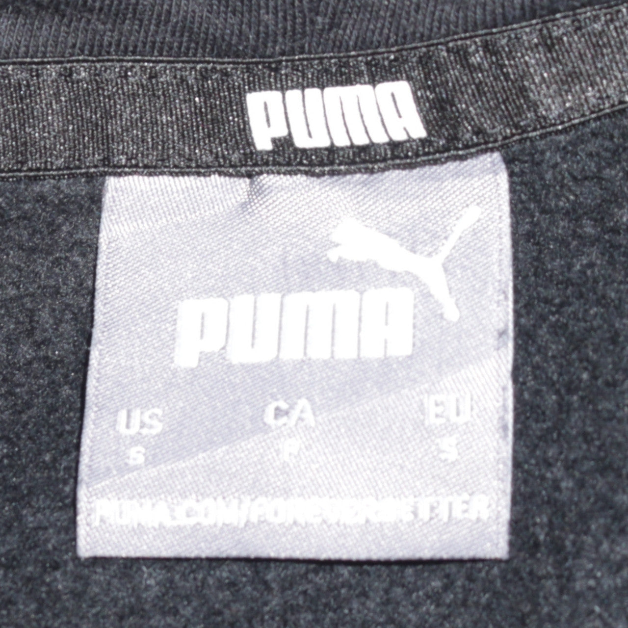 Puma Men's Black Small Pullover Hoodie with Logo Fleece