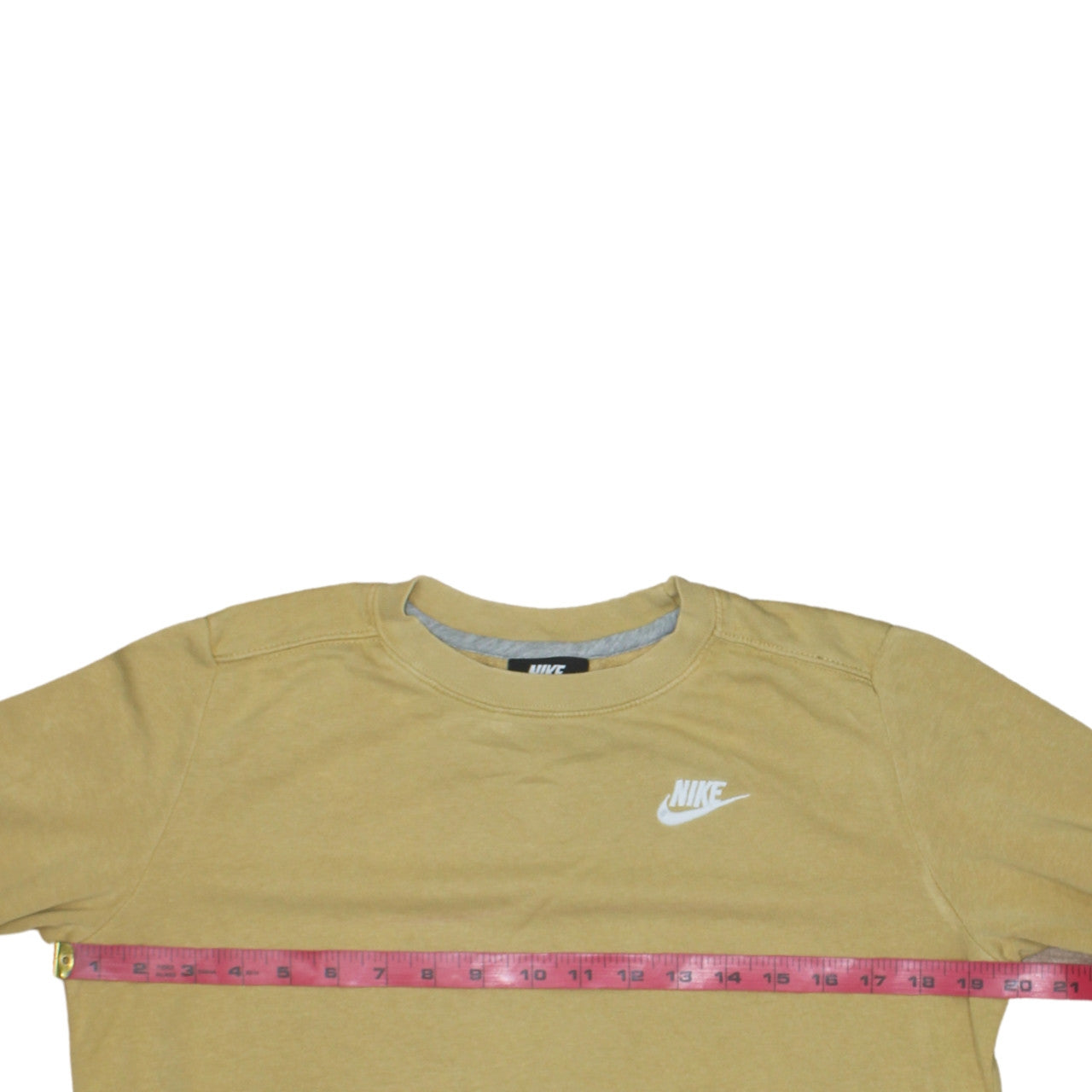 Nike Men's Beige Crew Neck Regular Fit Sweatshirt Size S