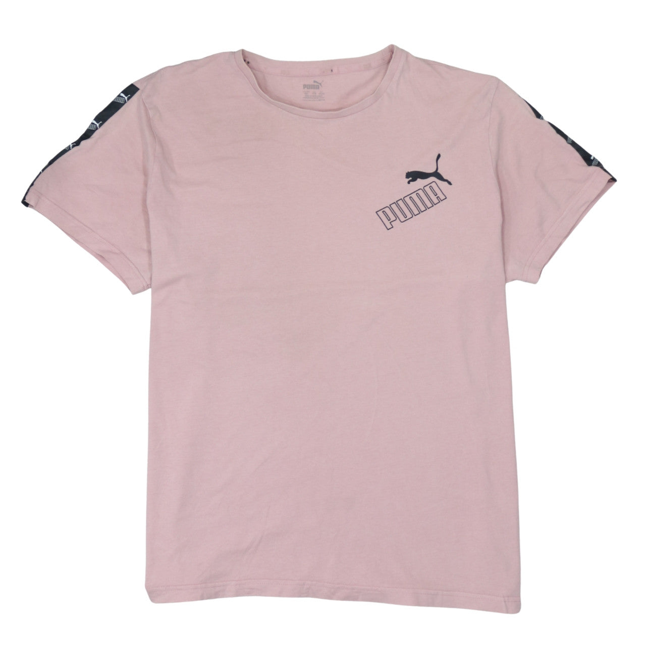 Puma Men's Pink Logo Crew Neck 2XL Short Sleeve Sports T-Shirt