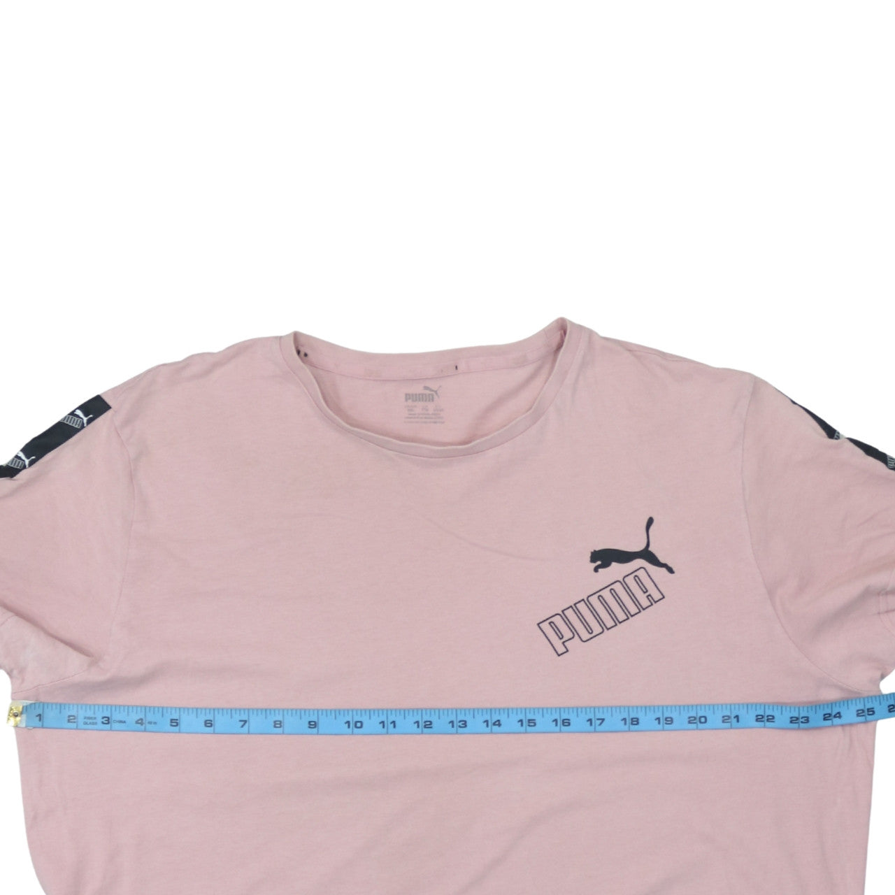 Puma Men's Pink Logo Crew Neck 2XL Short Sleeve Sports T-Shirt