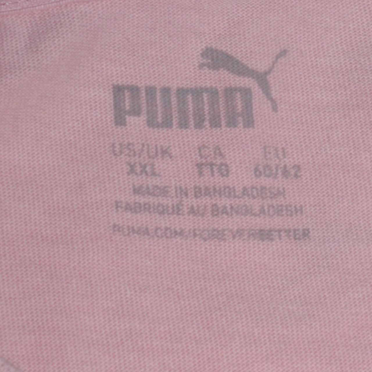 Puma Men's Pink Logo Crew Neck 2XL Short Sleeve Sports T-Shirt