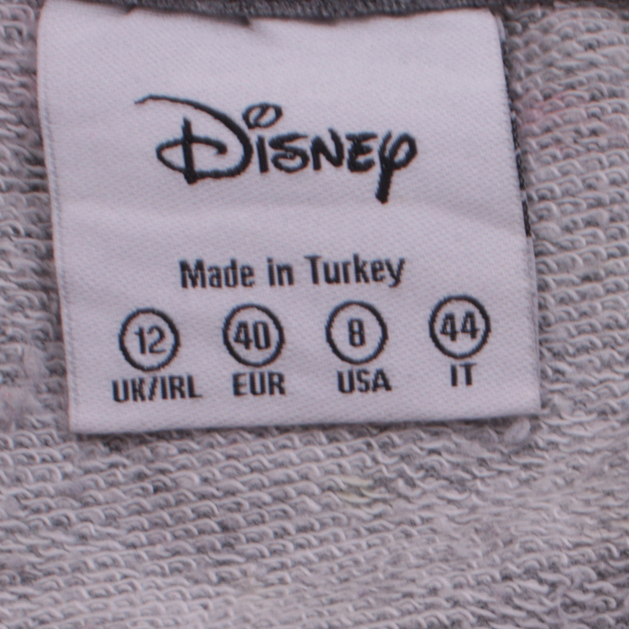 Disney Women Grey Mickey Mouse Pullover Sweatshirt Size 12