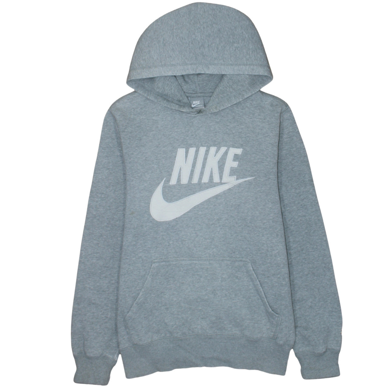 Nike Men's Grey Pullover Hoodie Small Logo Sportswear Sweatshirt