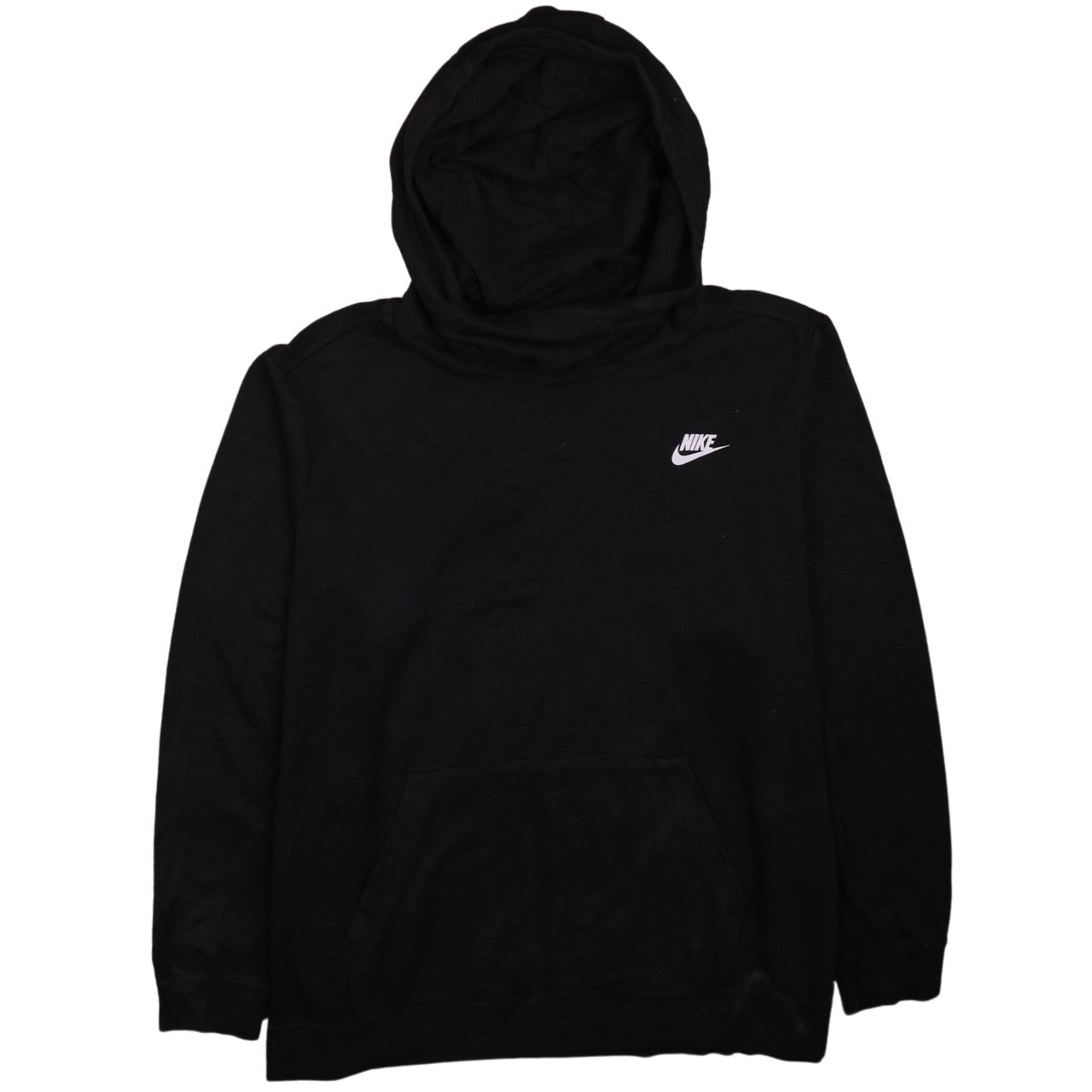 Nike Men's Black Pullover Hoodie 2XL Regular Fit Logo Fleece
