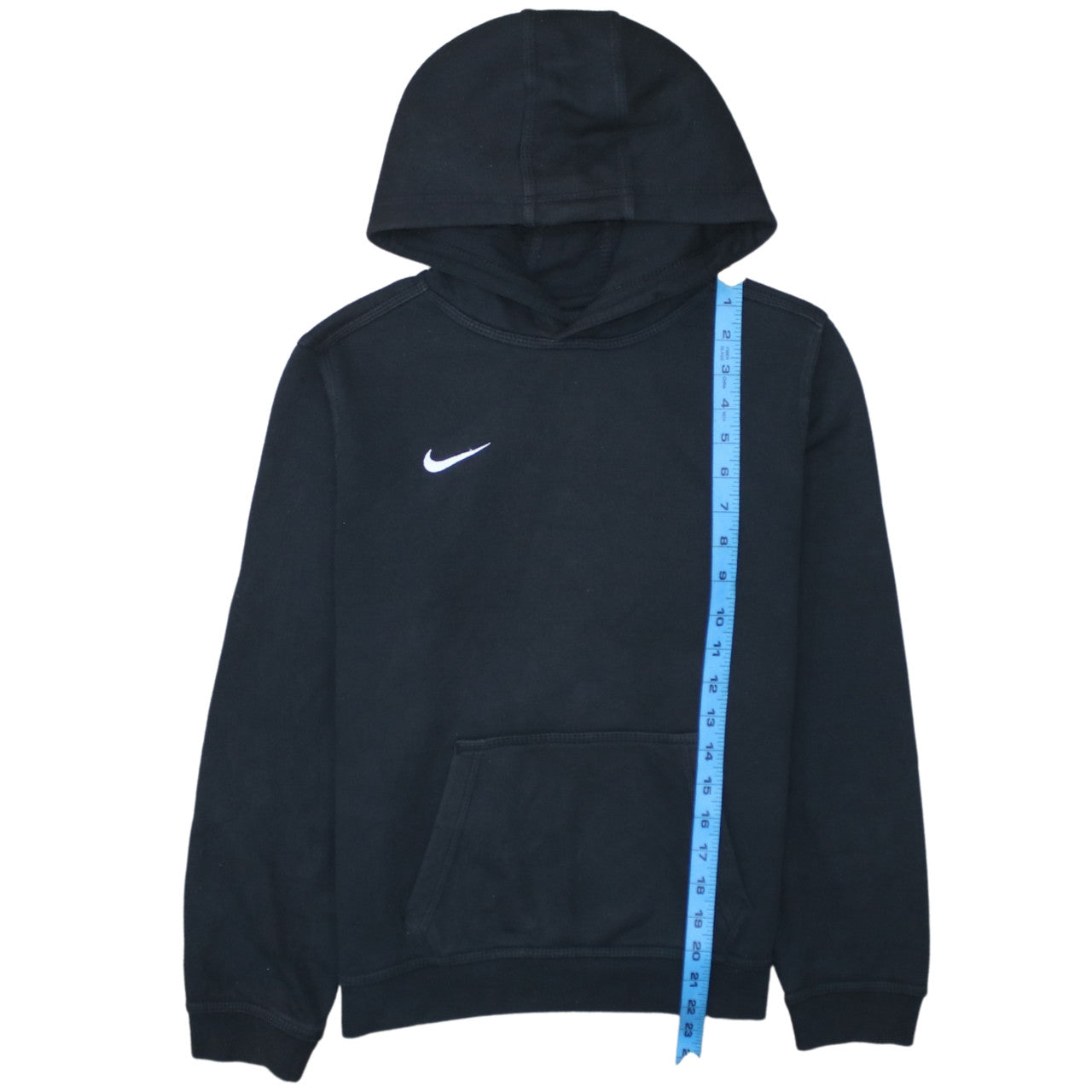 Nike Boys Black Pullover Hoodie L 12-13 Years Cotton Blend