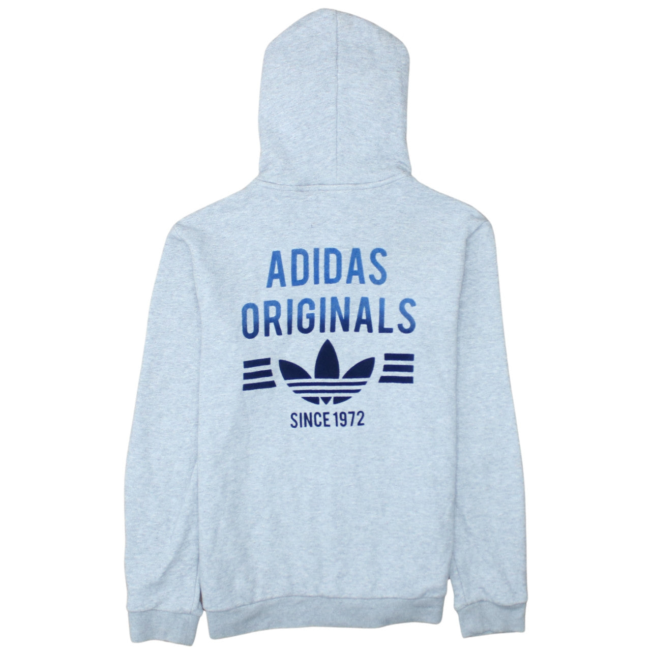 Adidas Originals Boys Grey Full Zip Hoodie Size 11-12 Years Cotton Blend