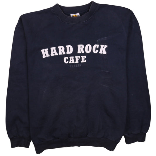 Hard Rock Cafe Berlin Blue Mens Large Pullover Crew Neck Sweatshirt