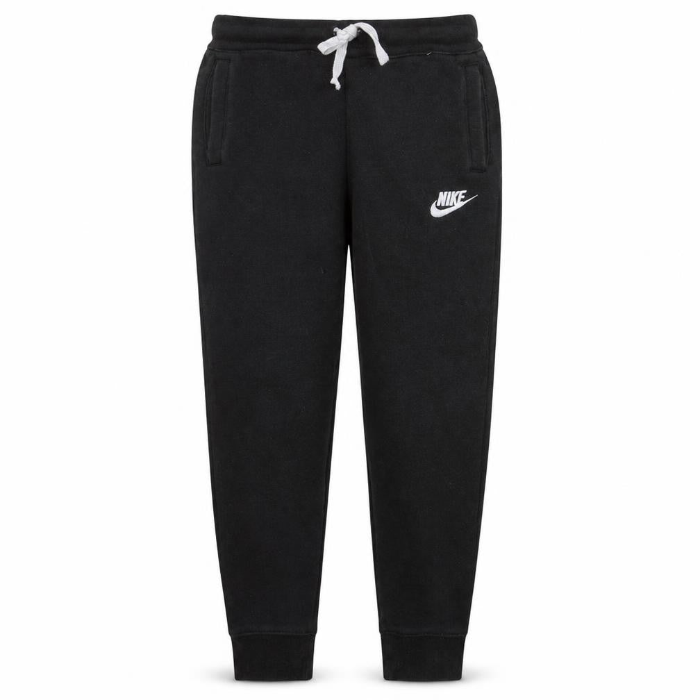 Front view of Nike Men's Black Jogger Sweatpants M Regular Fit Fleece Tapered